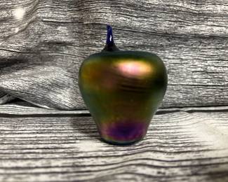 iridescent apple paper weight