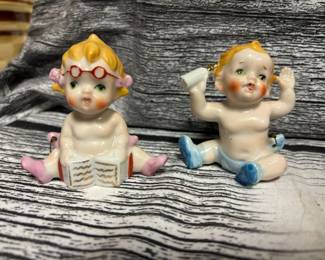 Vintage porcelain baby figurines