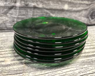 Vintage forest green Plates