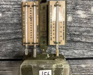 Vintage brass incubator thermometer 