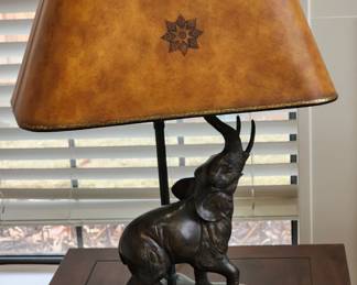 Bronze Lamp w/ Marble Base