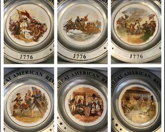 The Great American Revolution Pewter Plates