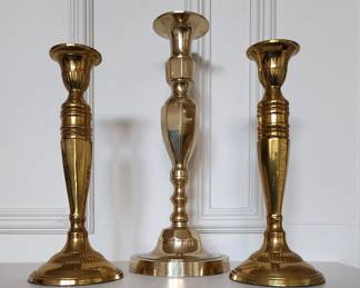 Solid Brass Candle Holders