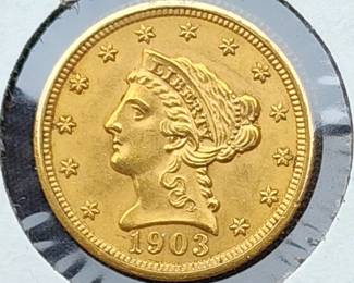 1903 2½ Dollars Gold Coin