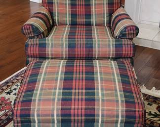 Woodmark Upholstered Chair & Ottoman 