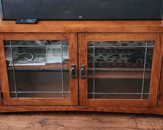 Wood TV Stand w/ Storage 