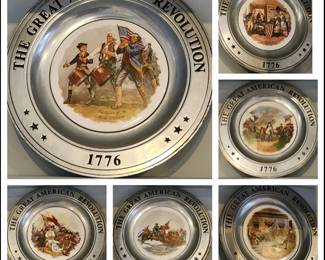 The Great American Revolution Pewter Plates