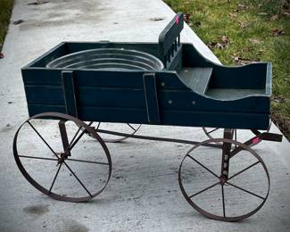 Mini wagon plant stand 