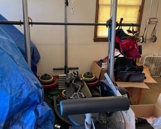 Pro-Form XP300 Weight Machine Bench Weider Plates Exercise Pull Down Bar                                                                                   