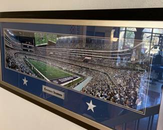 framed Cowboy stadium art