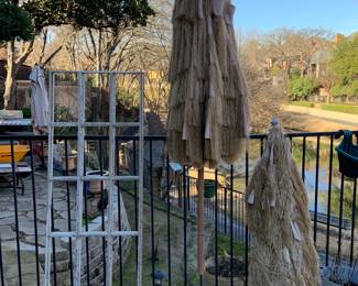 faux thatched umbrellas