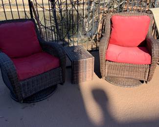 very nice! swivel rocking wicker patio chairs