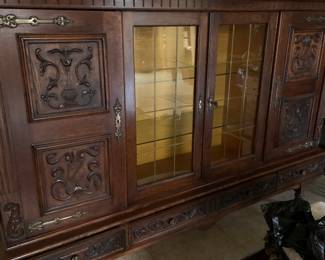 antique European style china cabinet
