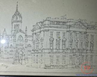 Framed Street Scene Art