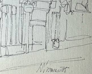 Framed Street Scene Art