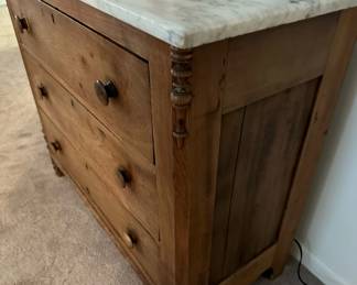 Antique Marble Topped Chest of Drawers