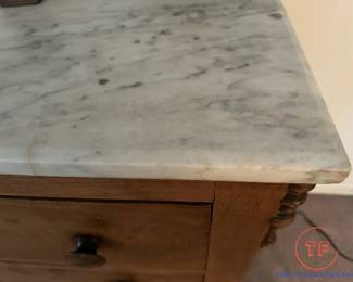 Antique Marble Topped Chest of Drawers