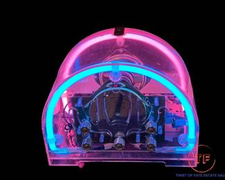 Vintage 1980's Neon See Thru AM/FM Radio