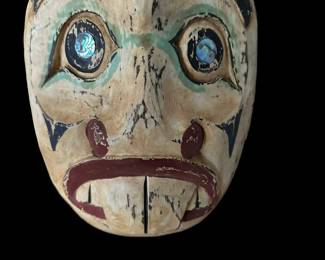 Hand Carved TLINGIT/HAIDA Style Pacific Northwest Coast Wood Beaver Mask