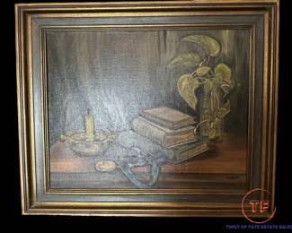 Original Oil on Canvas Still Life Signed MOFFAT