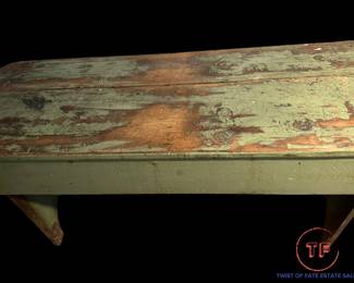 Distressed Wood Bench
