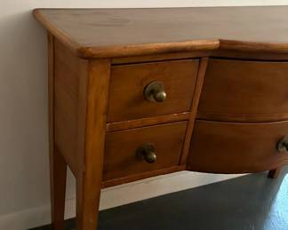 Antique Federal Style Bow Front Sideboard
