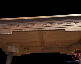 Signed Primitive Table with Spoon Carving Sides