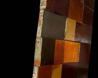 STEVE JOY "Anegada Night Painting II" Painted Mixed Media Wood Cube Wall Art