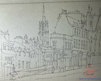 Framed Street Scene Art