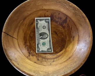 Vintage LAMNA BOWL Hand Turned Birch Wood Bowl