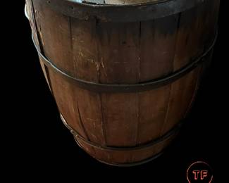 Early 1900's WORCESTER SALT CO Wood Barrel