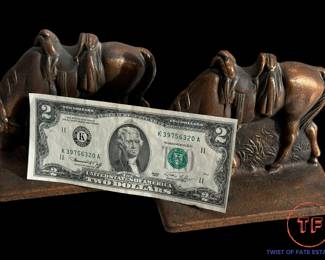 Vintage VERONA Bronze Saddled Horse Bookends