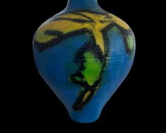 Vintage Roadside Pottery Style Oil Jar / Vase