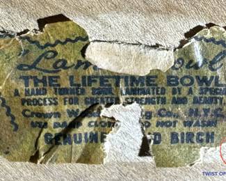 Vintage LAMNA BOWL Hand Turned Birch Wood Bowl