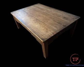 Signed Primitive Table with Spoon Carving Sides