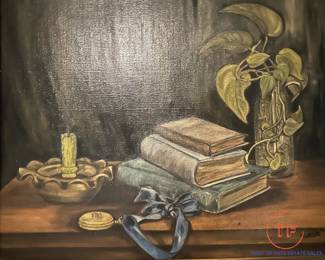 Original Oil on Canvas Still Life Signed MOFFAT