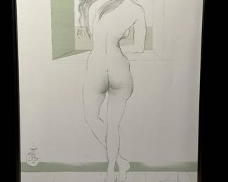 Original Signed SALVADOR DALI Lithograph Nude Woman at Window (Artist’s Edition)