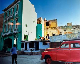 Signed BERNARD SHAW "Calzada de San Lazaro Havana, Cuba" Framed Photograph
