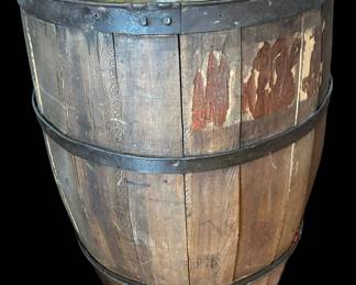 Early 1900's WORCESTER SALT CO Wood Barrel