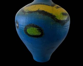 Vintage Roadside Pottery Style Oil Jar / Vase