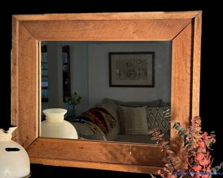 Primitive Wood Framed Mirror