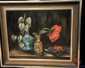Original Oil on Canvas Still Life Signed MOFFAT