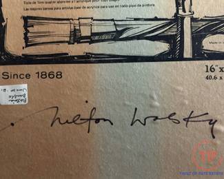 MILTON WOLSKY Original Oil on Board "Bertoia Bauble" 1981