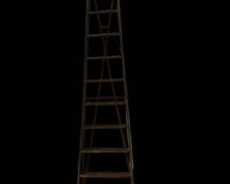 Antique 15' Apple Picking Wooden Ladder