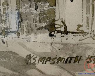 Original Framed Watercolor by JOAN KEMPSMITH (1954)