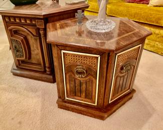 Wooden Hexagon Side Table