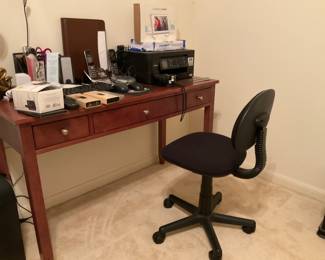 3 drawer Desk and rolling desk chair