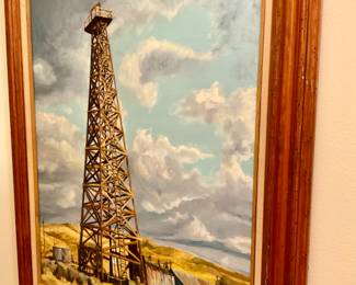 Oil Well Derrick Painting 