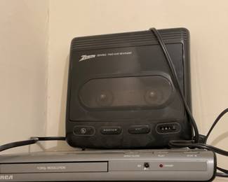 VHS rewinder and CD player