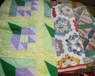 Nice selection of Antique and Vintage Hand made quilts